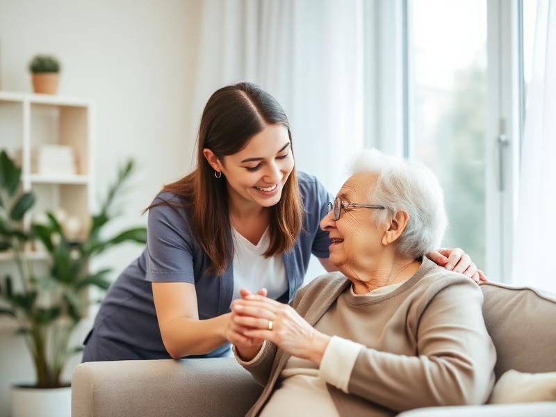 Professional carer with client